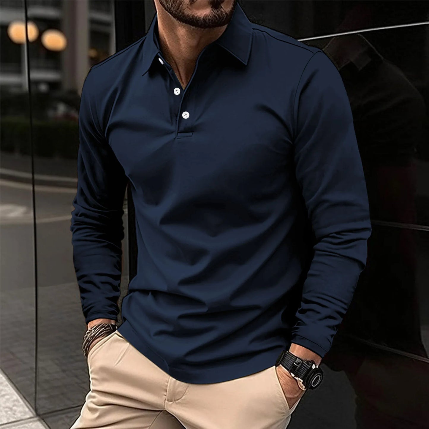 RALPH | Langermet, casual poloskjorte