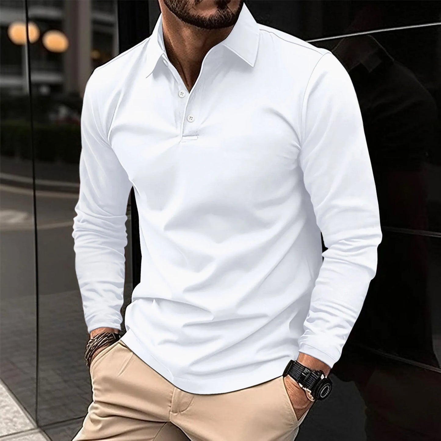 RALPH | Langermet, casual poloskjorte