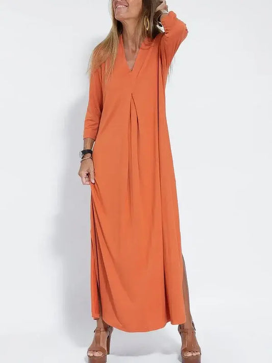 Agnes | Elegant maxikjole med V-hals