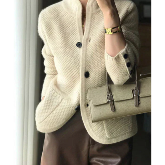 Maarit | Koselig premium vegansk ullcardigan